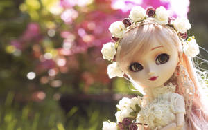 Pretty Floral Doll Wallpaper