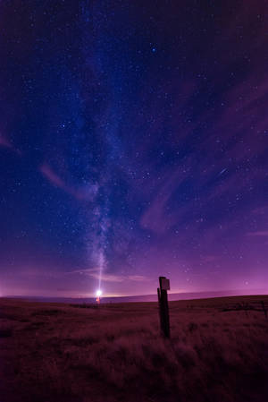 Pretty Galaxy Lonely Desert Wallpaper