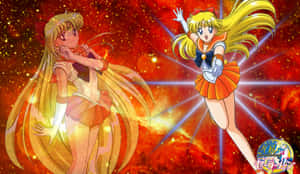 Pretty Guardian In A Mini Dress - Sailor Venus Wallpaper