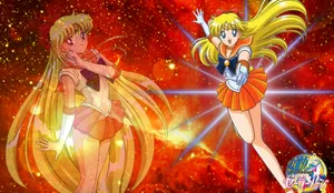 Pretty Guardian In A Mini Dress - Sailor Venus Wallpaper