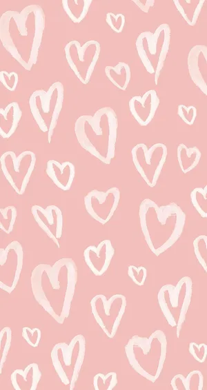 Pretty Pastel Pink Hearts Iphone Wallpaper