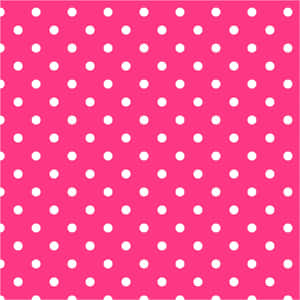 Pretty Pink And White Polka Dots Wallpaper