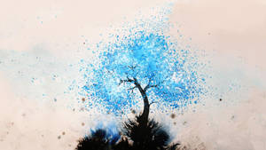 Pretty Water Color Tree Wallpaper