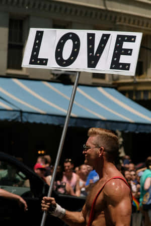 Pride Parade Love Sign Wallpaper