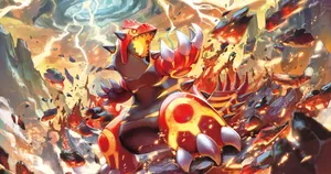 Primal Groudon In Battlefield Wallpaper