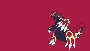 Primal Groudon In Burgundy Wallpaper