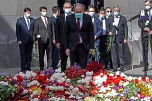 Prime Minister At The Armenian Genocide Memorial Wallpaper