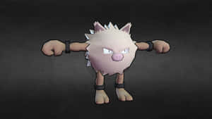 Primeape Pokemon On Textured Black Background Wallpaper