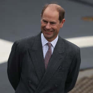 Prince Edward In Dark Gray Suit Wallpaper