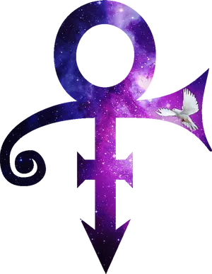 Prince Symbol With A White Dove Wallpaper