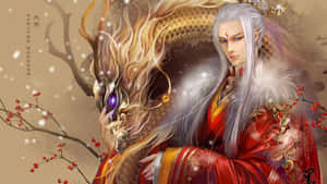 Prince With Dragon Anime Digital Art Wallpaper