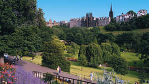 Princes Street Gardens Edinburgh Scotland Wallpaper