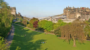 Princes Street Gardens Edinburgh Scotland Wallpaper