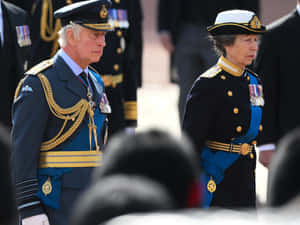Princess Anne Attending Funeral Of Queen Elizabeth Ii Wallpaper