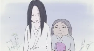 Princess Kaguya Enchants Beneath The Glowing Full Moon. Wallpaper