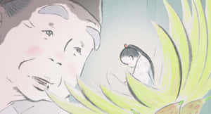 Princess Kaguya Gracefully Standing In A Beautiful Garden Wallpaper