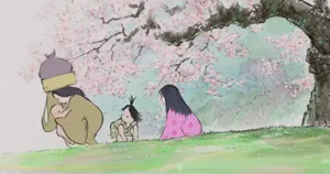 Princess Kaguya In Beautiful Moonlight Background Wallpaper