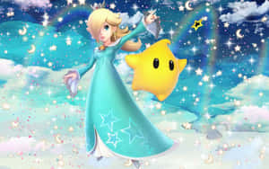 Princess Rosalina Posing Elegantly Among Stars Wallpaper