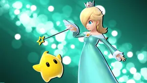 Princess Rosalina Posing In A Cosmic Background Wallpaper