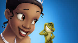 Princess Tiana And Prince Naveen As Frog Wallpaper