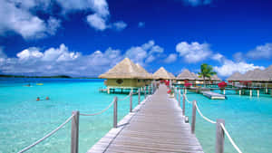 Pristine Bora Bora Beach Paradise Wallpaper