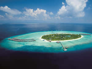 Pristine White Beach On Maldives Island Wallpaper