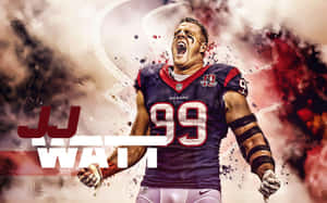 Pro-bowl Defensive End J.j. Watt Of Houston Texans Wallpaper