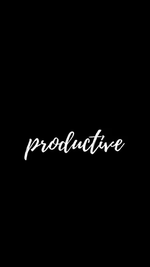 Productive Motivational Word Lettering Wallpaper
