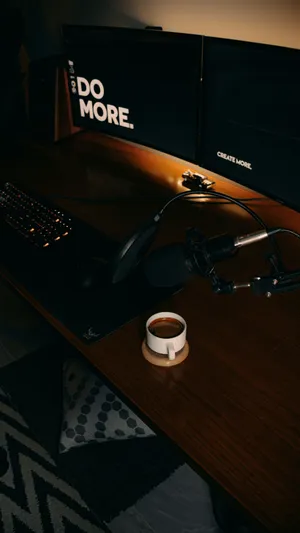 Productive Workspace Setup Wallpaper