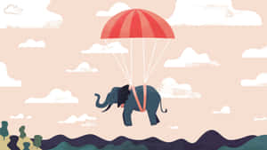 Productivity Isn't Always Serious - Enjoy Your Work With Elephant Laptop Wallpaper