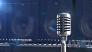 Professional Audio Equipment - Microphone And Mixing Console Wallpaper