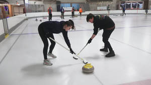 Professional Curling Training Wallpaper