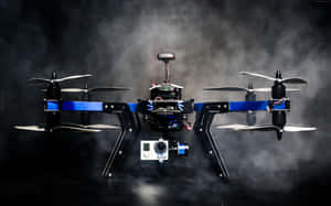 Professional Dronewith Camerain Smoke Wallpaper