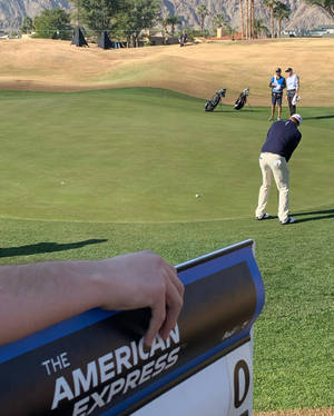 Professional Golfer Nick Watney During A Swing Wallpaper