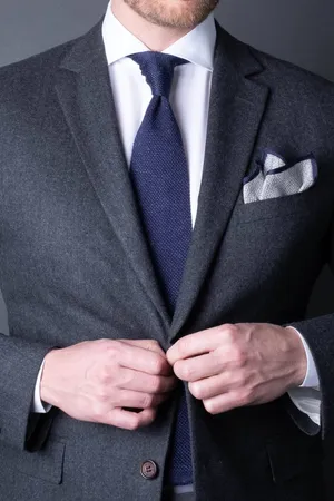 Professional Man Navy Blue Tie Wallpaper