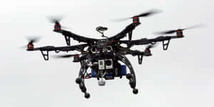 Professional Octocopter Dronein Flight Wallpaper