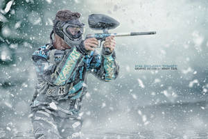 Professional Paintball Player In Action Wallpaper