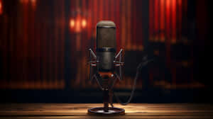Professional Podcast Microphone Wallpaper