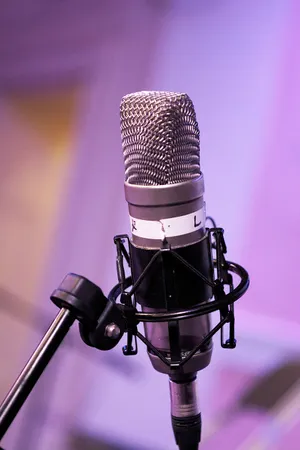 Professional Podcast Microphone Wallpaper