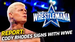 Professional Wrestling Star Cody Rhodes Signing Contract With Wwe Wallpaper