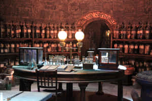 Professor Dumbledore Teaches The Hogwarts Potions Class The Magical Complexities Of Potion-making. Wallpaper