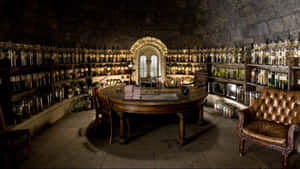 Professor Snape Teaching A Potions Class At Hogwarts Wallpaper