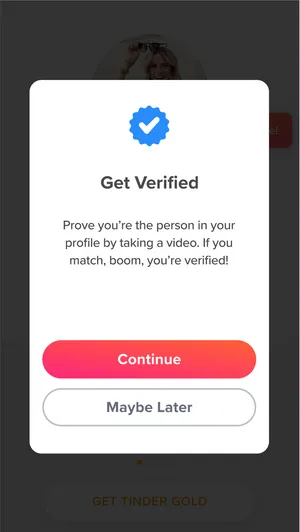 Profile Verification Prompt Tinder Wallpaper