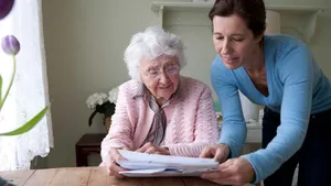 Profound Reflection - A Reluctant Old Woman Wallpaper