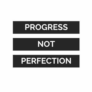 Progress Not Perfection Black And White Quotes Wallpaper