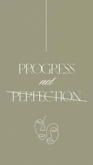Progress Not Perfection Inspirational Quote Wallpaper