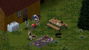 Project Zomboid B B Q Scene Wallpaper