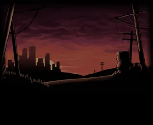 Project Zomboid Cat Watching Sunset Wallpaper