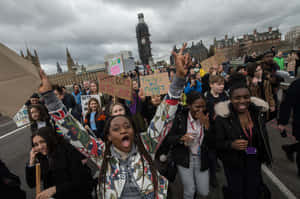 Protest Of Young Individuals Wallpaper