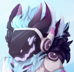 Protogen Portrait Wallpaper